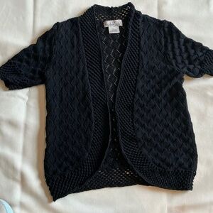 Nouveaux Women S Open‎ Knit Black Crochet Shrug Boho Cottagecore Hippie Y2K 90s
